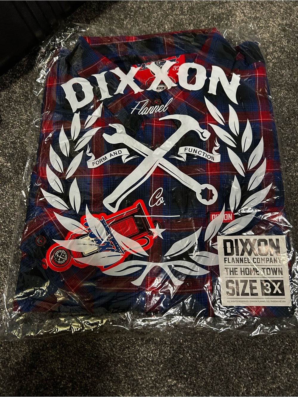 DIXXON Red & Blue Plaid Flannel Button-Down Shirt